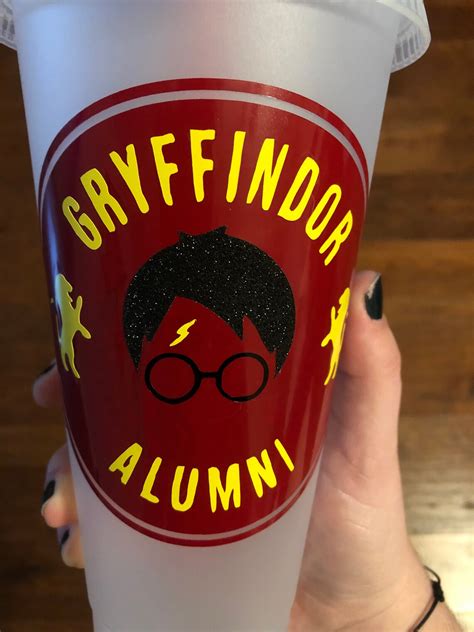 Custom Starbucks Cup Harry Potter Gryffindor Etsy