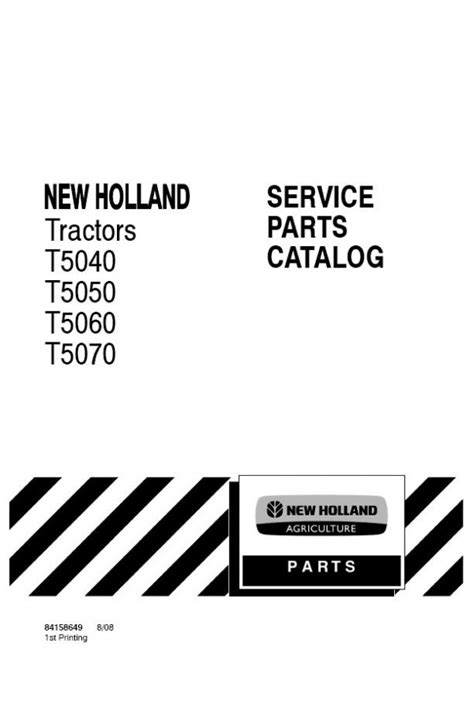 New Holland T5040 T5050 T5060 T5070 Parts Catalog