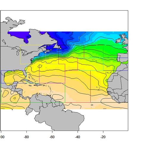 Example Of Sea Surface Temperature Data Obtained From Noaa In Situ And