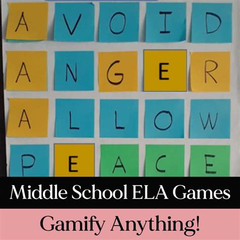 5 Middle School Ela Game Ideas Building Book Love