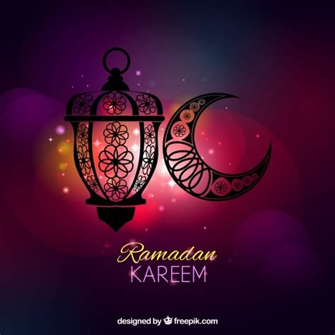 Free Vector Ramadan Background With Ornaments Silhouette