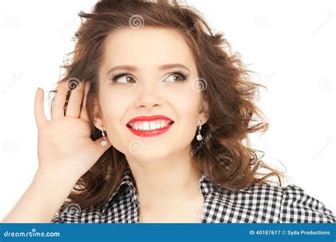 Woman Listening Gossip Stock Image Image Of Attractive 40187617