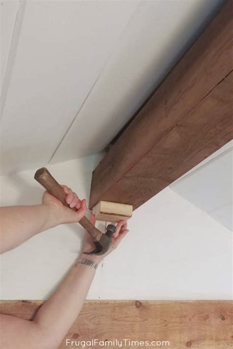 We're so happy with the outcome, and even more happy to say the ceiling beams are totally. How to Make a Faux Beam with Wood - for Less Than $20 ...