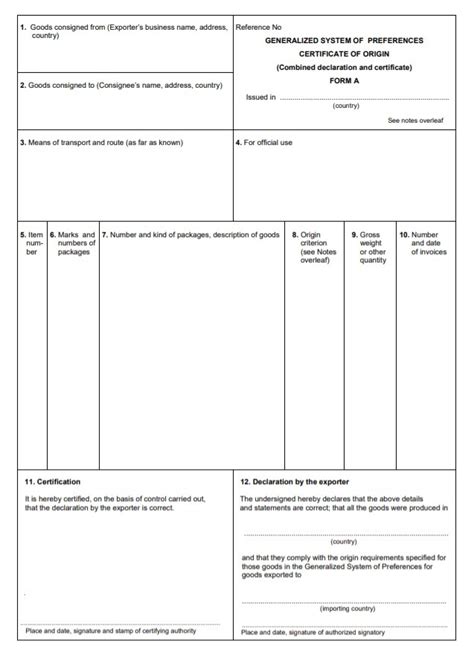 Certificate Of Origin Templates 12 Free Word Excel And Pdf Formats