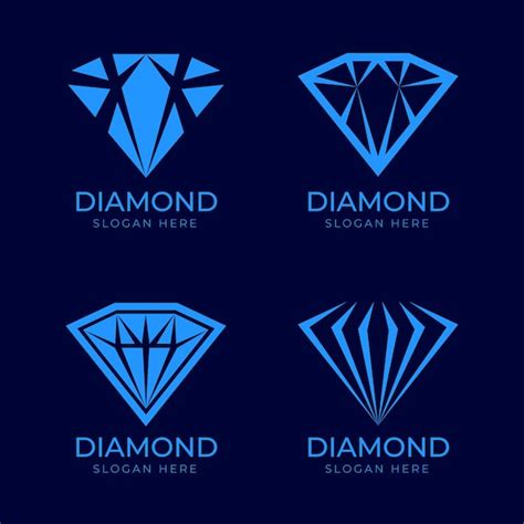 Colección De Logotipos De Diamantes Vector Premium