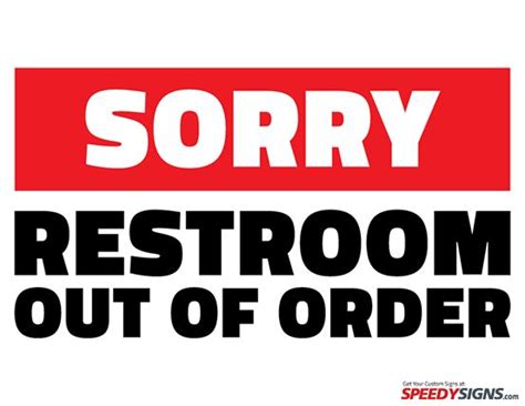 Public toilet bathroom flush toilet, s restroom map, text, bathroom png. Page Not Found-Speedy at SpeedySigns.com | Out of order ...