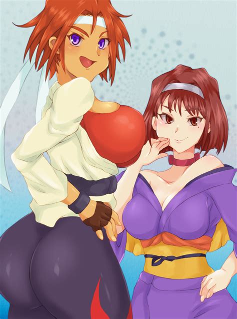 O Shizu Kanzaki Sumire Kirishima Kanna Sakura Taisen Sega Highres 2girls Ass Bare