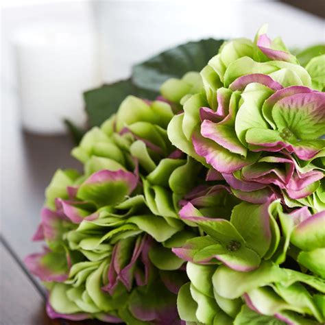 Brighten up your home with floral arrangements that will always be in bloom. Green Artificial Hydrangea Bush - Bushes + Bouquets ...