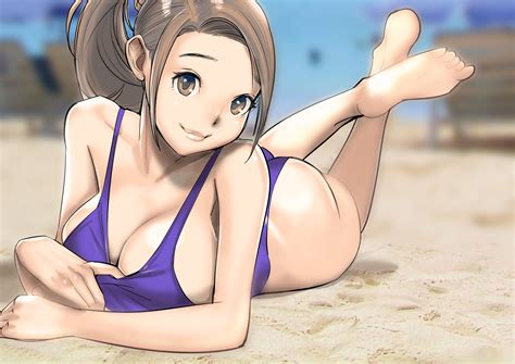 Sanft Etwas Platzen Anime Bikini Barefoot Girl Elf Mehrdeutigkeit Sprengen