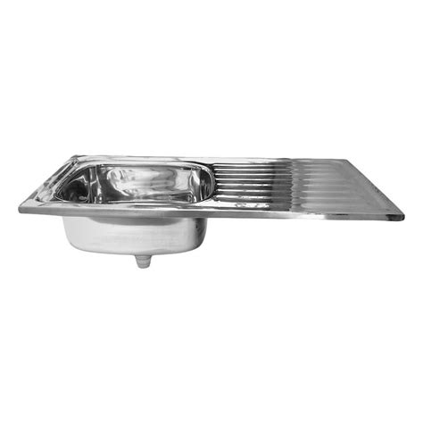 marlex stainless steel single bowl kitchen sink with drainboard 18 x 18 inch at rs 1150 in delhi