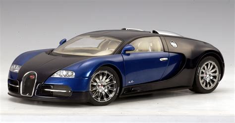 Autoart Bugatti Eb 164 Veyron Show Car Black Blue Metallic 70903