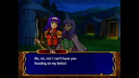 Fire Emblem Path Of Radiance Support A Mia And Ilyana Youtube