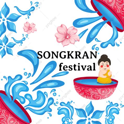Songkran Festival Thailand Png Transparent Cartoon Thailand Songkran