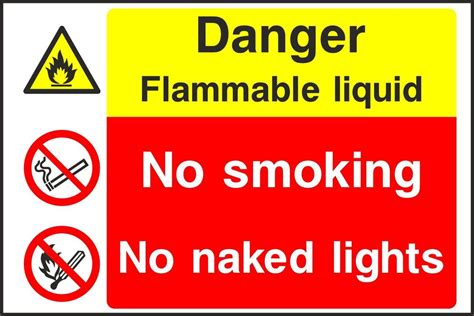 Danger Flammable Liquid No Smoking No Naked Lights Sign Plastic Hot Sex Picture