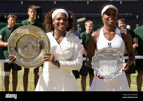 Serena Williams Wins The Ladies Final Venus Williams V Serena Williams Wimbledon Tennis