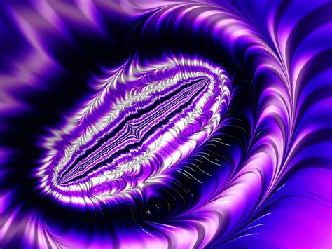 Blue And Purple Abstract Fractal Artwork Digital Art By