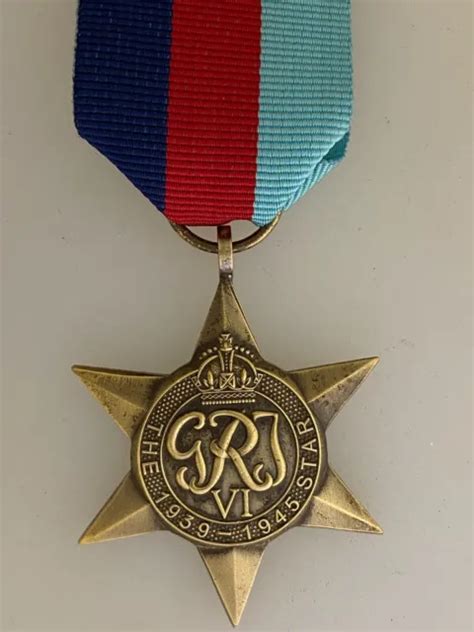 British Wwii 1939 45 Star Medal Full Size Veteran Replacement Medal