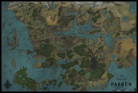 Map Of Faerun 5e High Res Maping Resources