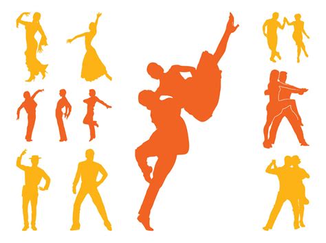 200 Free Vector Dancing Girls Silhouettes
