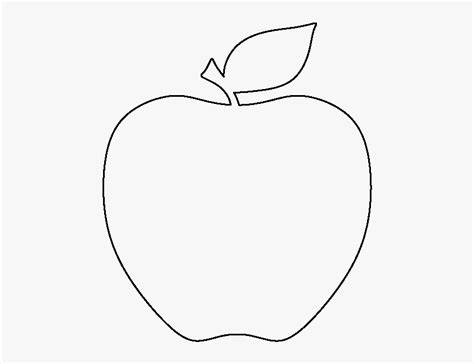 Clip Art Apple Fruit Outline Clipart Apple Template Free Hd Png