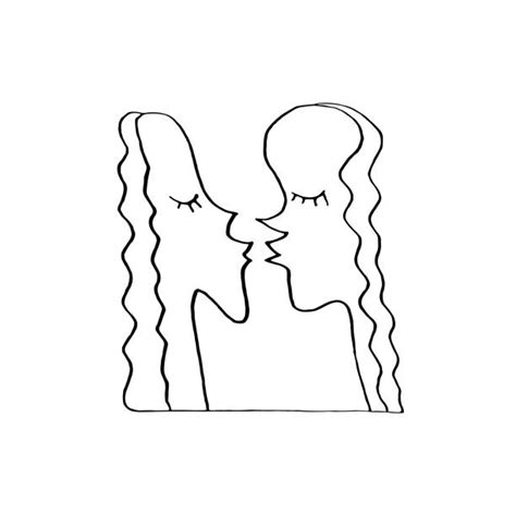 Lesbians Kissing Illustrations Illustrations Royalty Free Vector