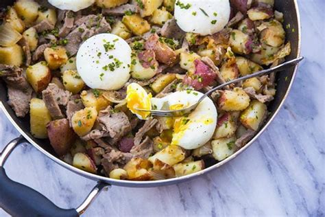 This looks really good, especially for a weekend lazy kind of breakfast. Leftover Prime Rib Hash Skillet | The Kitchen Magpie ...
