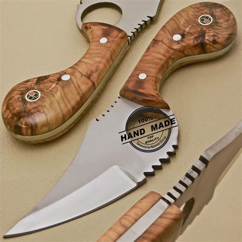 Finger Skinner Knife Custom Handmade Hunting Skinner Knife With Cow