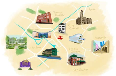 Birmingham Uk Map Tourism And Travel Guide Free Pdf Maps