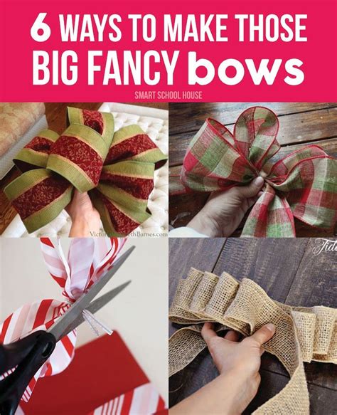 6 Ways To Make Those Big Fancy Bows Christmas Bows Fancy Bows Crafts