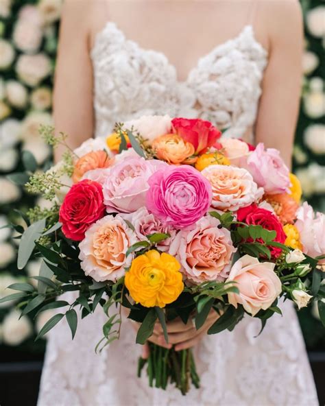 Vibrant Hued Wedding Bouquet Perfect For Summer Wedding Wedding