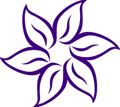 Dark Purple Flower Clip Art At Vector Clip Art Online