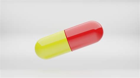 Premium Photo 3d Rendering Of A Red And Yellow Capsule