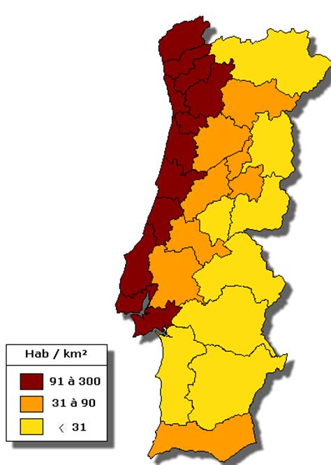 Densite De La Population Au Portugal