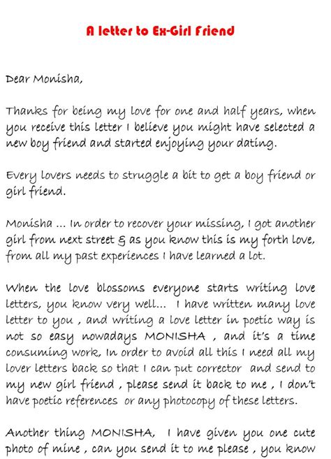 Letter to my ex boyfriend for closure. MY CRAZY WORLD: LOVE LETTER TO EX GIRLFRIEND MONISHA