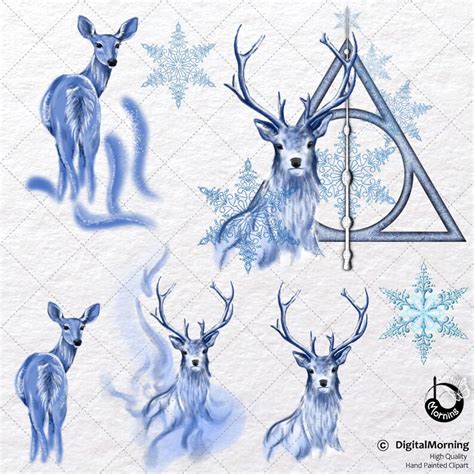 Harry Potter Patronus Winter Hogwarts Castle Snowflake Etsy