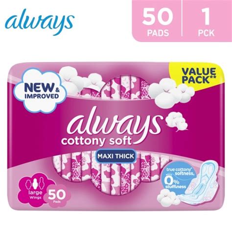 Buy Always Cottony Soft Maxi Thick Large Sanitary Pads With Wings 50