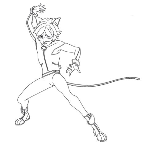 Free Printable Miraculous Ladybug and Cat Noir Coloring Pages