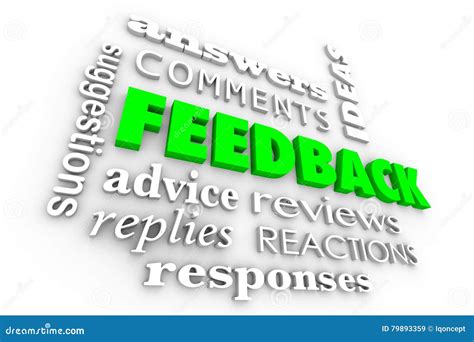 Feedback Comments Review Words Collage Stock Illustration