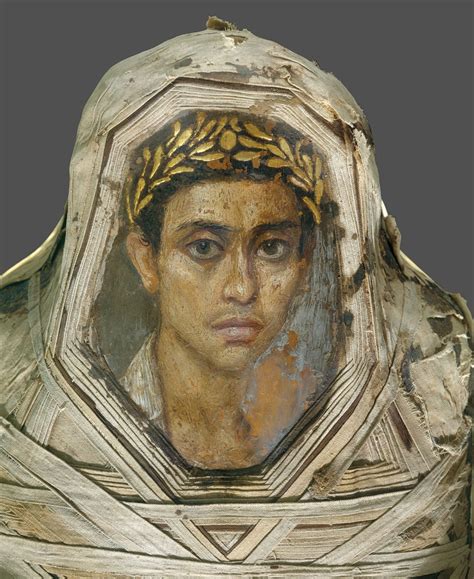 Mummy With An Inserted Panel Portrait Of A Youth Roman Period Ad