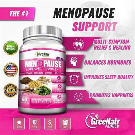 Herbal Menopause Support Complex For Hot Flashes Night Sweats Mood Swings Other Natural