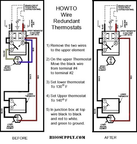 Electric Water Heater Thermostat Wiring Diagram