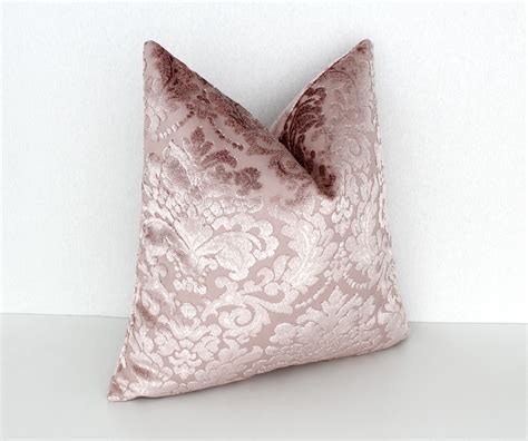 Blush Pink Throw Pillow Cover Light Pink Pillow Quadrille Etsy