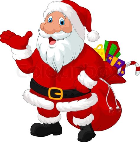 When a weary and discouraged santa claus considers skipping his christmas eve run one year, mrs. Vector illustration of Happy Santa ... | Stock Vector ...