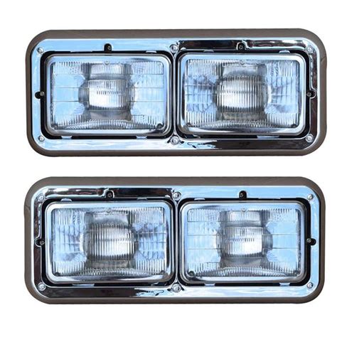 Freightliner Classic Fld Sd Black Projector Headlight Assembly With