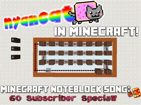 Nyan Cat Noteblock Song With Video 60 Subscriber Special 3 Sound