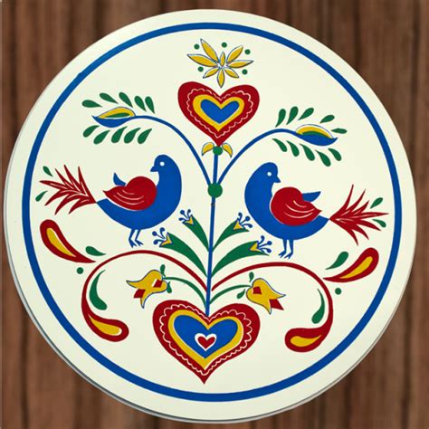 Double Bird Tulips 15 Inch Hex Sign Hex Signs Pennsylvania General Store