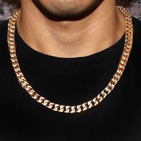 14k Gold Mens Chain Iced Out Solid Franco
