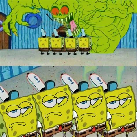 4 Spongebobs Not Scared Of The Monster Template Album On Imgur