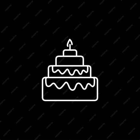 Premium Vector Cake Icon Symbol Of The Holiday Birthday Festive Cake