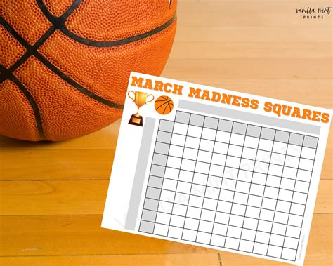 Printable March Madness Squares Printable Word Searches